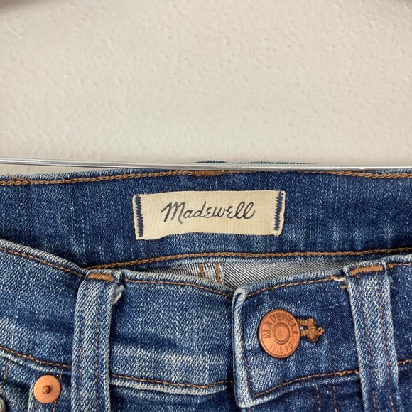 Madewell Woman's Sz 27 Tall 9" High Rise Skinny Jeans Mid Rise Distressed - Picture 4 of 13